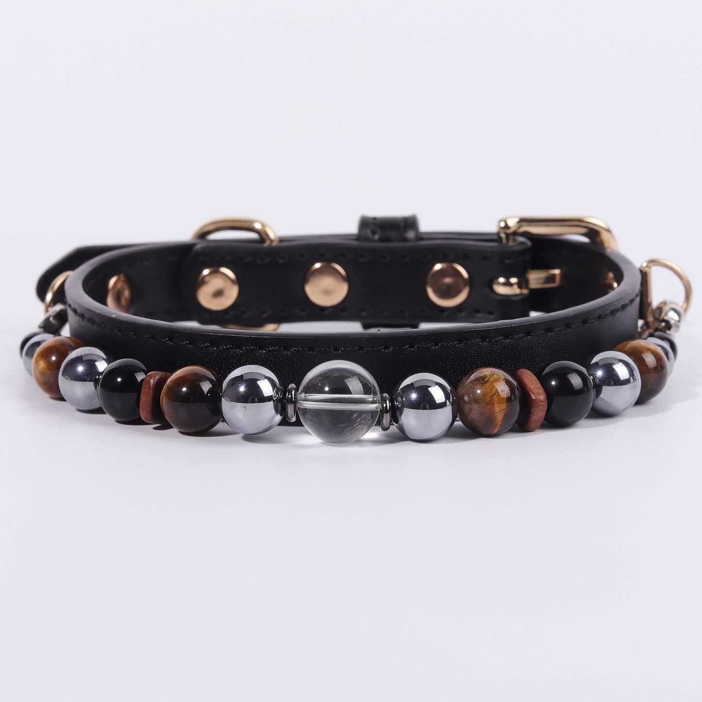 New Fashion healing crystal pet necklace can be adjusted in size and easily disassembled
