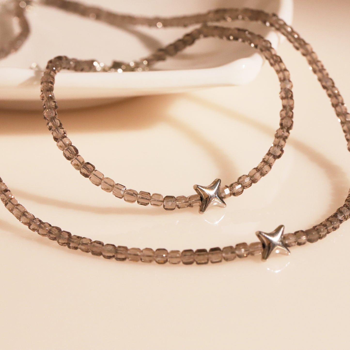 crystal bracelet and necklace