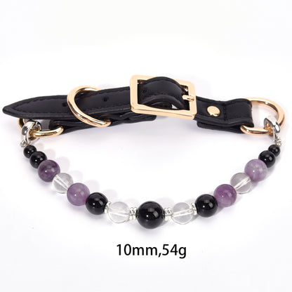 New crystal healing pet necklace for cats and dogs