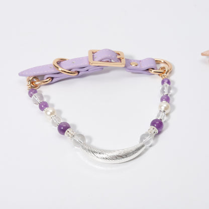 New design healing crystal pet collar - fashionable, high-end, novel. Adjustable in size.