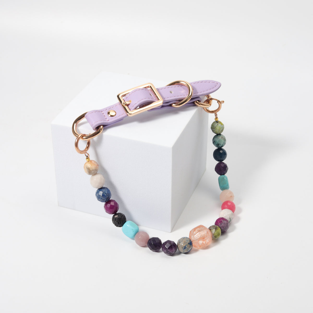 Randomized delivery healing crystal pets bracelet Pet Crystal Collar Fashionable Therapeutic Sophisticated Adjustable Ring Opening