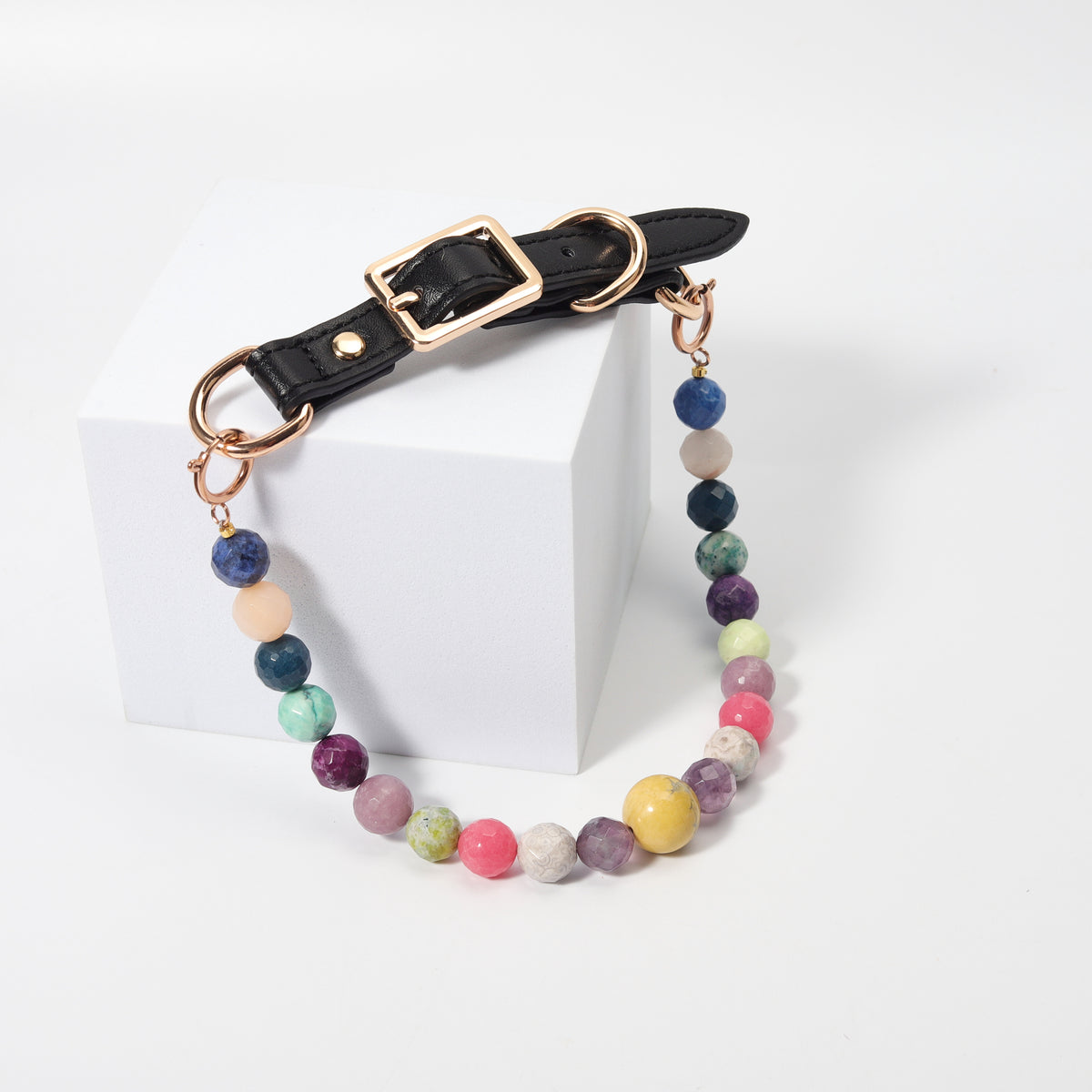 Randomized delivery healing crystal pets bracelet Pet Crystal Collar Fashionable Therapeutic Sophisticated Adjustable Ring Opening