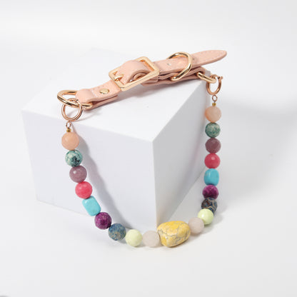 Randomized delivery healing crystal pets bracelet Pet Crystal Collar Fashionable Therapeutic Sophisticated Adjustable Ring Opening