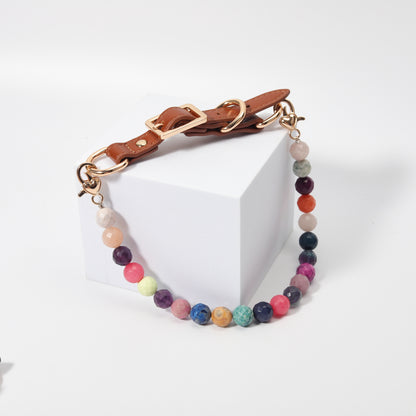 Randomized delivery healing crystal pets bracelet Pet Crystal Collar Fashionable Therapeutic Sophisticated Adjustable Ring Opening