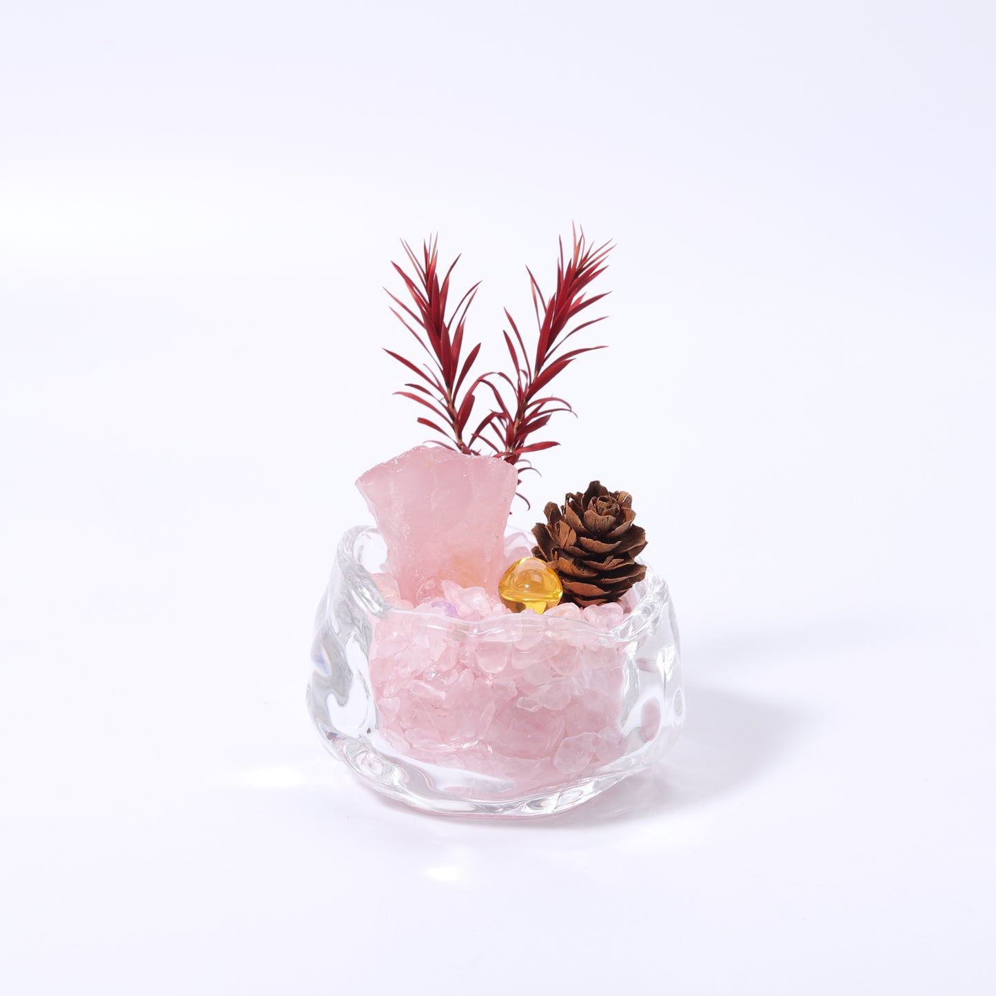 Crystal bonsai miniature landscape, crystal raw stone DIY office and home creative decorative item, home decoration