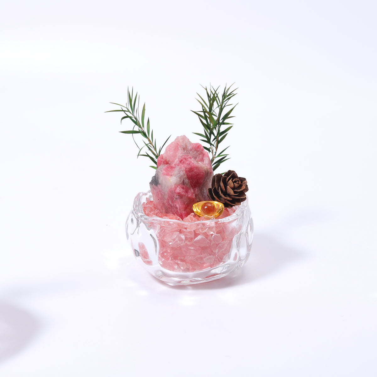 Crystal bonsai miniature landscape, crystal raw stone DIY office and home creative decorative item, home decoration