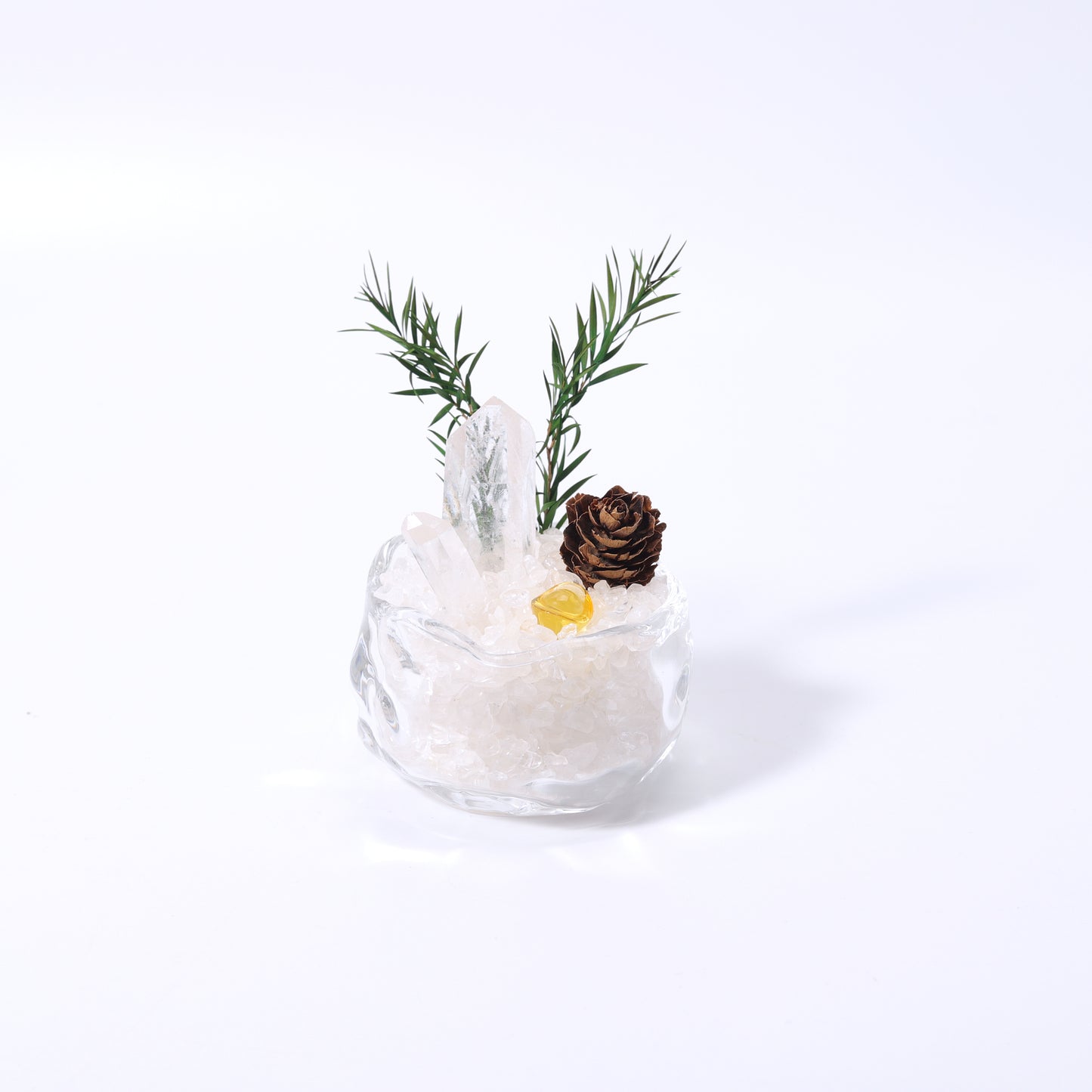 Crystal bonsai miniature landscape, crystal raw stone DIY office and home creative decorative item, home decoration