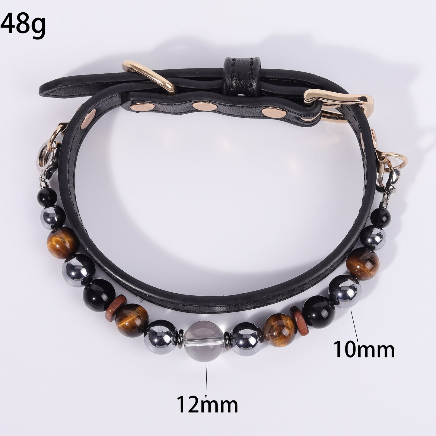 New Fashion healing crystal pet necklace can be adjusted in size and easily disassembled