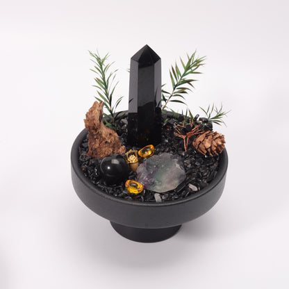 天然水晶疗愈盆景 天然水晶塔水晶原石 办公家居生活创意摆件
