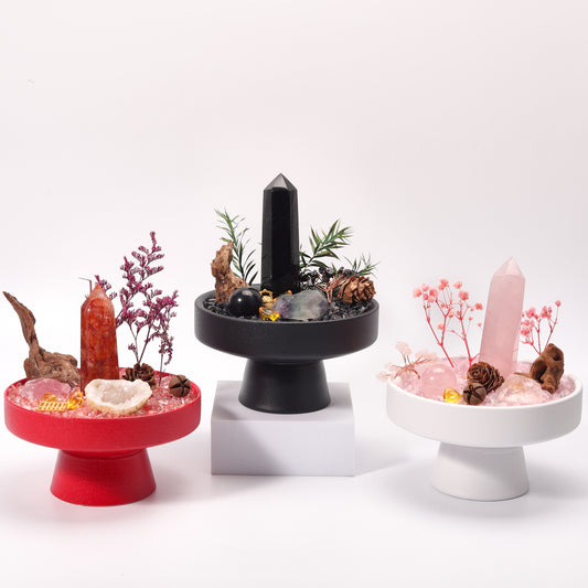 天然水晶疗愈盆景 天然水晶塔水晶原石 办公家居生活创意摆件