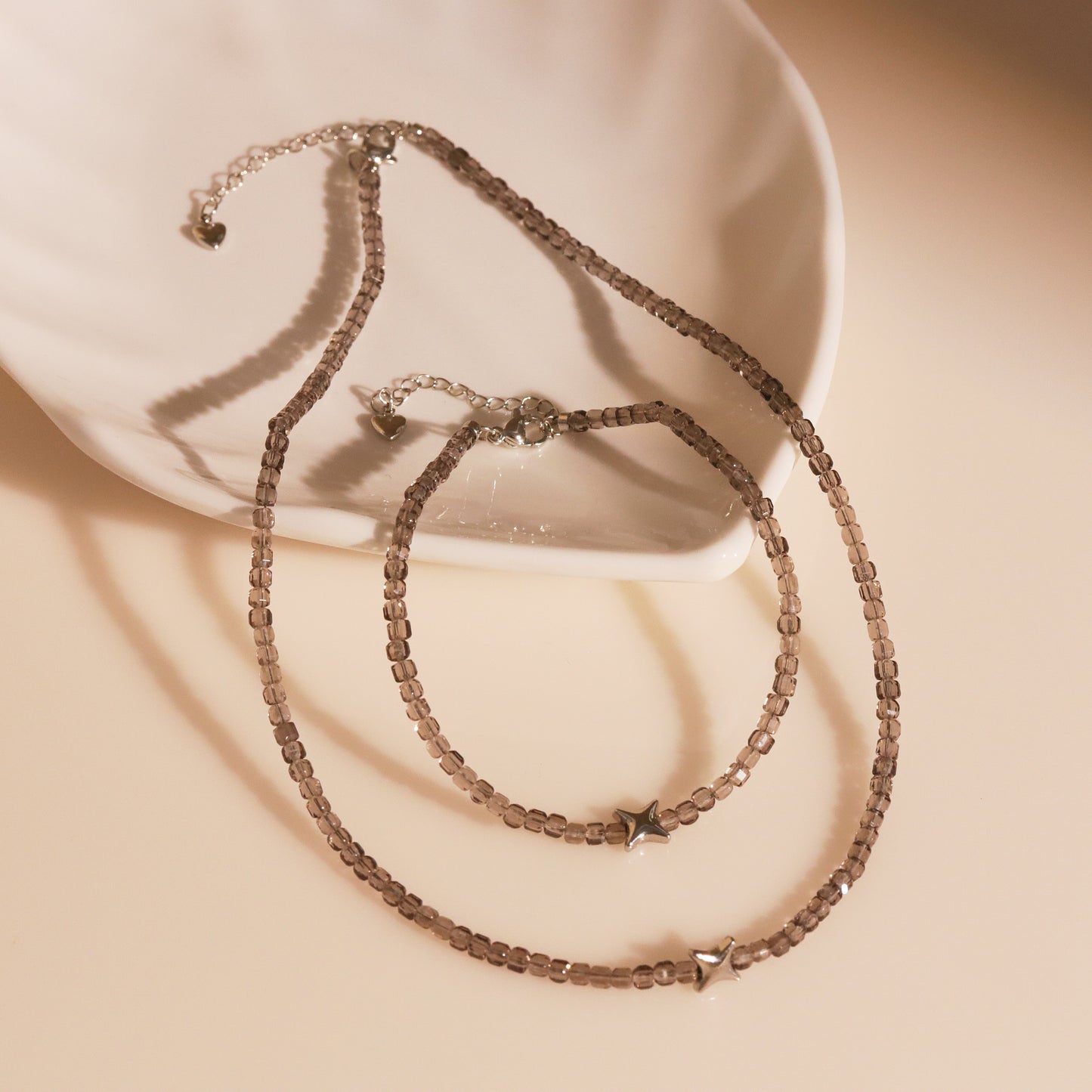crystal bracelet and necklace